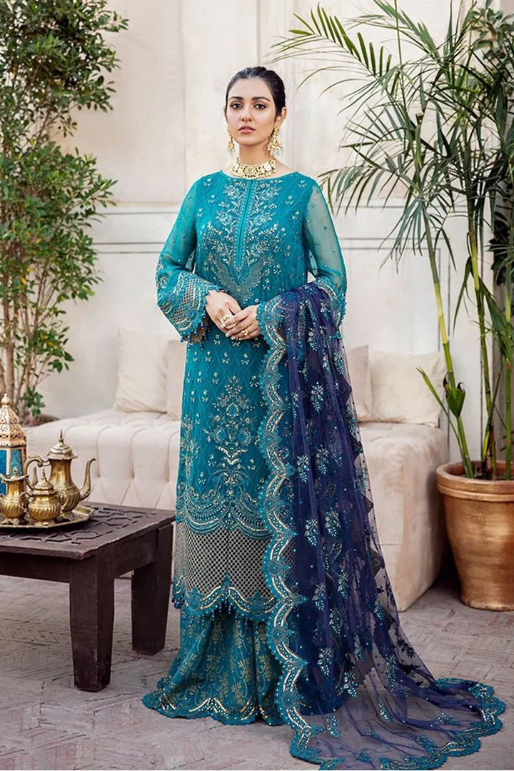 Iznik 3PC Embroidered Lawn with Chiffon Emb Dupatta -GA2051 Z-0014